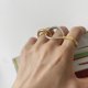 thumbnail image 2 of Anillo de metal con diseño de nicho japonés, forma de madre e hijo, anillo femenino de moda que combina con todo, anillo de doble uso, 2 of 6
