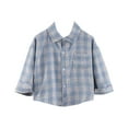 thumbnail image 4 of Generic boys tee shirts Toddler Kids Baby Boys Summer Casual Loog Sleeves Blouse Doll Collar Shirt, 4 of 6