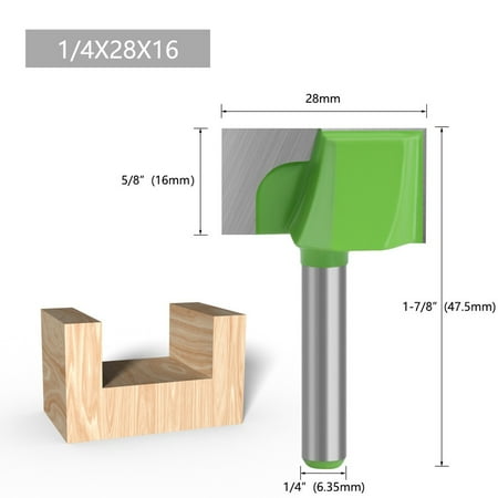 

RANMEI Cleaning Bottom Router Bit 6.35mm Shank Milling Cutter Engraving Woodworking