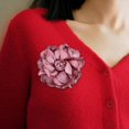 thumbnail image 6 of Segolike 10cm Floral Brooch Pin Large Brooches Creative Lapel Pins Hairpin for Banquet Wedding Bridesmaid Valentines Day Pink, 6 of 8