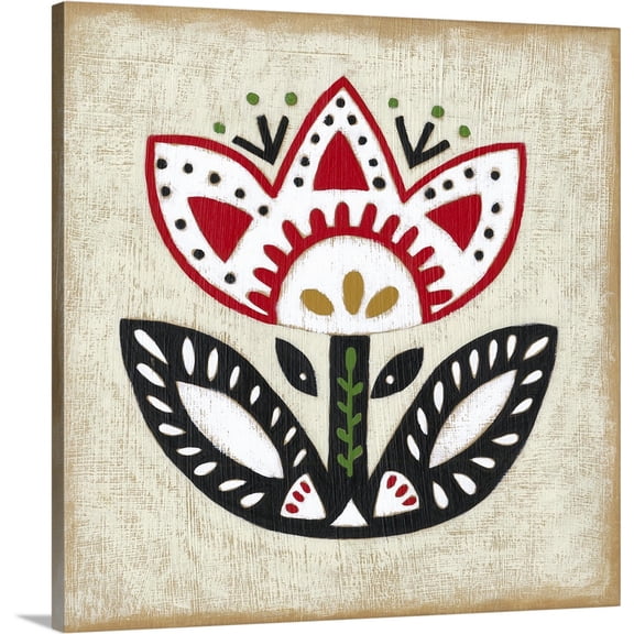 Great BIG Canvas | "Folk Song I" Canvas Wall Art - 24x24
