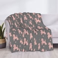 thumbnail image 3 of Rateoe Poodle Dog Pattern Flannel Throw Blanket, Ultra-soft Blanket for Bed, Couch, Car, Hypoallergenic Anti-pilling blanket-, 3 of 6