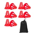 thumbnail image 1 of 10 piezas marcador de patinador conos de entrenamiento accesorios equipos con juegos de bolsas de almacenamiento para patinador de rolleros de club en Rosa rojo, 1 of 8