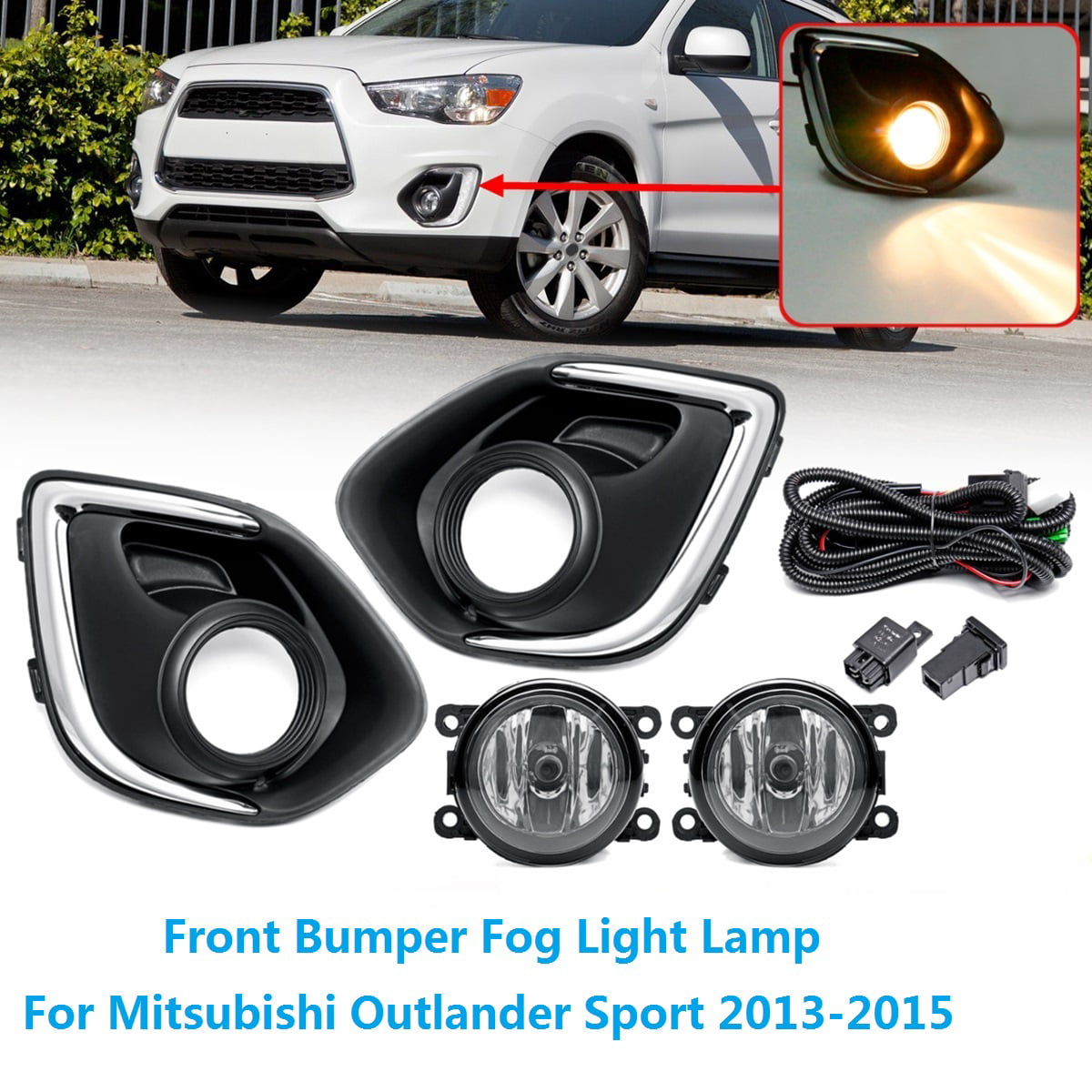 Right Passenger fog light lamp bezel cover for Mitsubishi Outlander 2013-2015