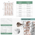 thumbnail image 6 of Orange Grey Botanical Balloon Curtains for Living Room/French Door, Spring Floral Summer Farmhouse Tie Up Curtains 63 Inch Length Energy Saving Kitchen Curtains Shades for Windows 42"x63", 6 of 8