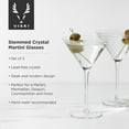 thumbnail image 4 of Viski Crystal Martini Glasses, Cocktail Glasses, Party Gifts, 9oz Set of 2, 4 of 5