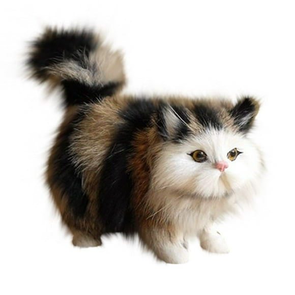 Staron Cat Stuffed Animal (Black), Simulation Kitten Plush Toy Cat Stuffed Animal Plush Animals