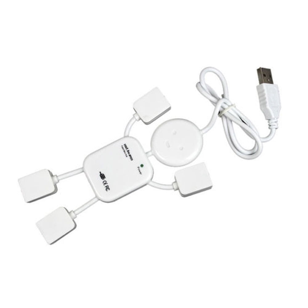 High Speed 4 Port USB 2.0 Multi Hub Splitter Expansion Desktop Laptop Hubman New