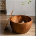 thumbnail image 5 of 31.50"Vintage Style Bucket Shaped Coffee Table with storage function, for Office, Dining Room and Living Room, Brown, 5 of 12