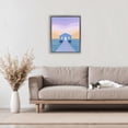 thumbnail image 2 of Stupell Industries Blue Boat Shed Sunrise Gray Framed Floater Canvas Wall Art design by Courtney Haley, 21 x 17, 2 of 9
