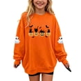 thumbnail image 3 of Bovxnpu Halloween Day Unisex Girls Long Sleeve Shirts Undershirts Graphic Long Sleeve Fleece Crew Neck Pullover Sweatshirt Kids Tops, 3 of 8