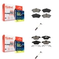 thumbnail image 1 of SIM Front Rear Semi-Metallic Disc Brake Pads and Wear Sensors Kit for Car Mercedes-Benz C300 C250 C230 KSW-100062, 1 of 8