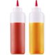 thumbnail image 1 of Recipiente para condimentos rellenable, botellas exprimibles que ofrecen versatilidad, 17 onzas, apto para uso alimentario, a prueba de fugas para arte y cocina, 1 of 6