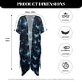 thumbnail image 6 of Xoenoiee Blue Butterfly Pattern Summer Kimonos for Women Boho Half Sleeve Flowy Cardigans Swimsuit Beach Cover Ups for Women Swimwear Beachwear, 6 of 7