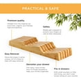 thumbnail image 4 of Bambusi Bamboo Knife Organizer, In-Drawer Knife Drawer Organizer Holds 5 Large and 6 Small Knives, Natural, 4 of 14