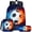 E, variant on 3-in-1 Soccer Ball Backpack Set with Lunch Bag, Cool Pattern Schoolbag for Daily Use, Large Capacity Back to School Supplies, Durable Bookbag Kit Soccer Gift for Soccer Fans