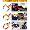 thumbnail image 4 of Tevlaphee Wheel Lock Set,Trailer Security Adjustable Anti Theft Trailer Wheel Lock for Car Camper Trailers SUV Boat Motorcycle Great Deterrent 2 Packs 6 Alike Keys, 4 of 5