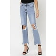 thumbnail image 3 of VERVET by Flying Monkey Super High Rise 90's Straight Crop Jeans, 3 of 11