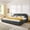 Dark Gray+MDF, variant on LHYY King Size Upholstered Bed Frame,Modern Minimalist Style with Tall Curved Headboard,Premium Circle Yarn Fabric Sturdy Leg Support,Mattress Not Included-Beige