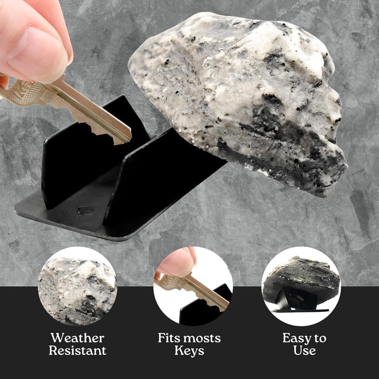 Windproof Key Holder KONTONTY Fake Rock Key Box Outdoor Rock Key Fob ...
