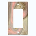thumbnail image 5 of Metal Light Switch Plate Cover Image of Marble Pink Green Swirl MAR084, 5 of 13