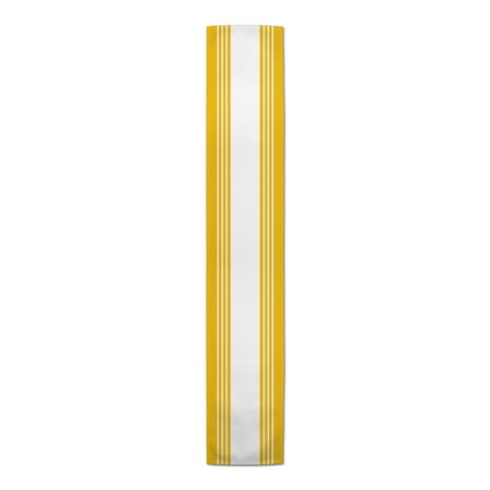 

Creative Products Large Farmhouse Stripe Yellow 16x90 Poly Twill Table Runner