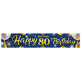 thumbnail image 3 of Blue Gold Themed Happy 80 Birthday Banner Backdrop Party Decoration for Birthday Party Celebrations Photography Props Photo Backgrounds Decor Elements, 3 of 8