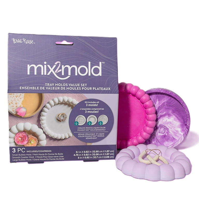 Brea Reese: Mix2Mold Tray Molds Value Set - 3pc - Silicone Non