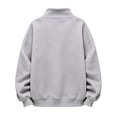 thumbnail image 4 of Abcomgle Girls Half Zip Pullover 10-12 Oversized Long Sleeve Kids Jacket Cute Fashion Fleece Girls Sweatshirt with Pockets, 4 of 6