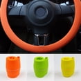 thumbnail image 3 of Xiao Hua silicone steering wheel cover, comfortable and soft solid color universal steering wheel cover 12 "-16", suitable for most cars, black, 1 piece, 3 of 4