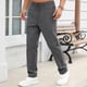 thumbnail image 4 of Ceisia Men's Casual Solid Color Cotton-Linen Drawstring Buttoned Straight-Leg Pants Gray S Gifts, 4 of 7