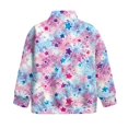 thumbnail image 6 of Xoenoiee Star Tie Dye Print Girls Casual Oversized Half Zip Sweatshirts Long Sleeve Pullover Jackets Zipper Fall Winter Outfits, 5-6 Years, 6 of 7