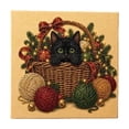 thumbnail image 2 of DIY Christmas Pearl Bead Painting Kit,Framed Canvas Rhinestone Art Set with Instruction Manual,Holiday Craft,Home Wall Decor Gift, 2 of 7