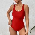 thumbnail image 5 of REORIAFEE Womens Swimsuits One Piece Swimsuit Monokini Retro Bathing Suit Fashionable Swimsuit One Piece Bandage Swimsuit Red XL, 5 of 8