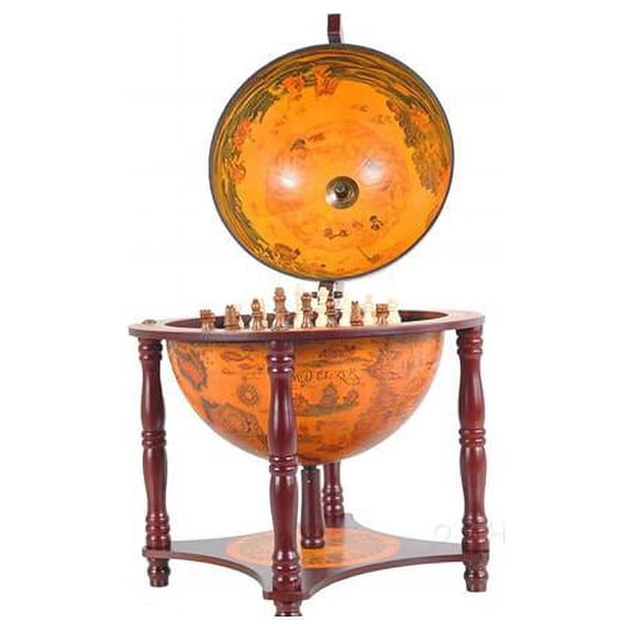 Red Globe 13 inches with chess holder