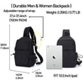 thumbnail image 5 of Small Black Sling Crossbody Backpack Shoulder Bag For Men Women, 5 of 5