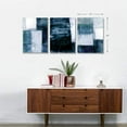 thumbnail image 3 of 3 Pieces Canvas Wall Art-Gray Blue Abstract Art Painting-Modern Canvas Artwork Wall Decor Ready to Hang 12''''x16'''', 3 Pieces, 3 of 6