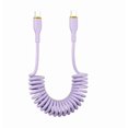 thumbnail image 1 of 100W Car Spring Data Cable Retractable USB C To Type C Fast Charging Cable for Xiaomi Huawei Quick Charge Transfer Cable, 1 of 2