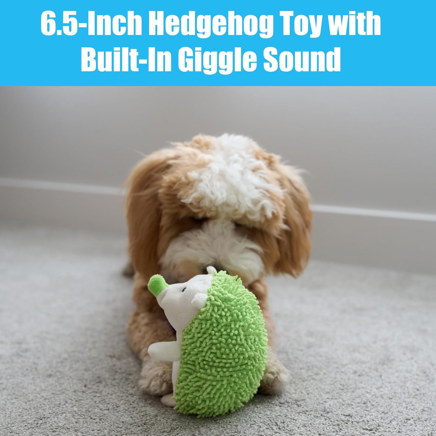 SPOT Gigglers Hedgehog Dog Toy with Giggle Sound for Small and Medium Breeds