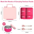thumbnail image 4 of Lonchera Bento Pawtong con termo de sopa para niños de 240 ml, color rosa, 4 of 6