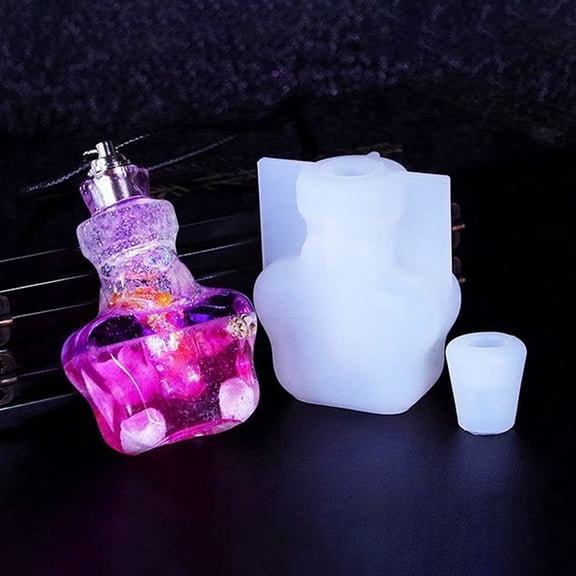 DIY Wishing Bottle Silicone Molds Quicksand Molds Resin Casting Molds for UV Resin Epoxy Resin Craft Making Star 5.2x4.3x2.4cm & 1.7x1.8mm Hole: 8~21.5mm