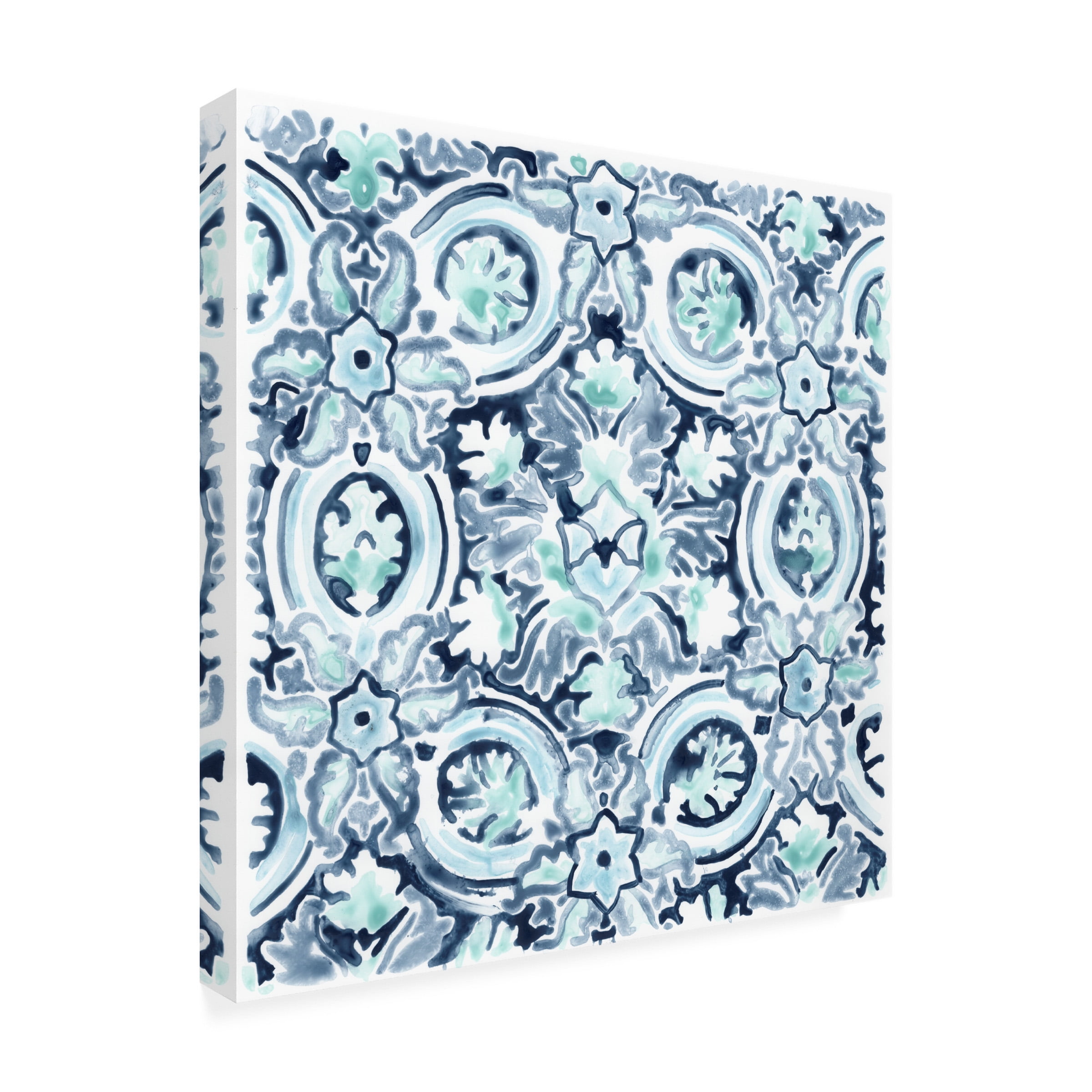 June Erica Vess 'Azure Mosaic Tile I' Canvas Art