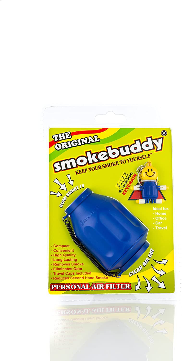 USA Seller SMOKE BUDDY SMOKEBUDDY ORIGINAL AIR FILTER BLUE  with Free Keychain 