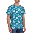 thumbnail image 2 of Bixox Men's Daisies Flowers Printed Short Sleeve Skinny Athletic T-Shirt, 2 of 6