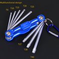 thumbnail image 5 of Compact Folding Hex Key & Torx Screwdriver Set - 7-Piece Small-Sized Multi-Tool Kit with Surface-Processed Metal Construction, Portable Design for On-the-Go Repairs, Versatile for Home, Workshop &, 5 of 5