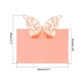 thumbnail image 2 of Unique Bargains Table Name Place Cards,50Pcs Hollow Butterfly Cut Design Blank Card Light Pink, 2 of 6