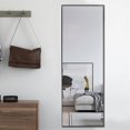 thumbnail image 1 of NeuType Black Floor Mirror with Stand Large Full Length Mirror Modern Wall Mounted Mirror 55"x16", 1 of 8