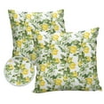 thumbnail image 2 of Outdoor Throw Pillow Cover Summer Lemon Fruit Flowers and Leaves Waterproof Cushion Covers 2 Pack Watercolor Garden Arts Pillow Cases Home Decoration for Patio Garden Couch Sofa, 2 of 7