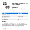 thumbnail image 2 of Brake Rotor Set - Compatible with 2019 - 2023 Cadillac XT4 2020 2021 2022, 2 of 2