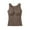 Coffee, variant on Lovzfmll Women's Delicate Lace Thermal Tank Top with V-Neck, Seamless Construction with Built-in Bra and Fleece Lining for Cold Days